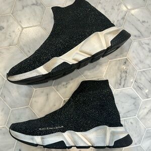 Balenciaga Women’s Speed Glitter Sock Sneaker